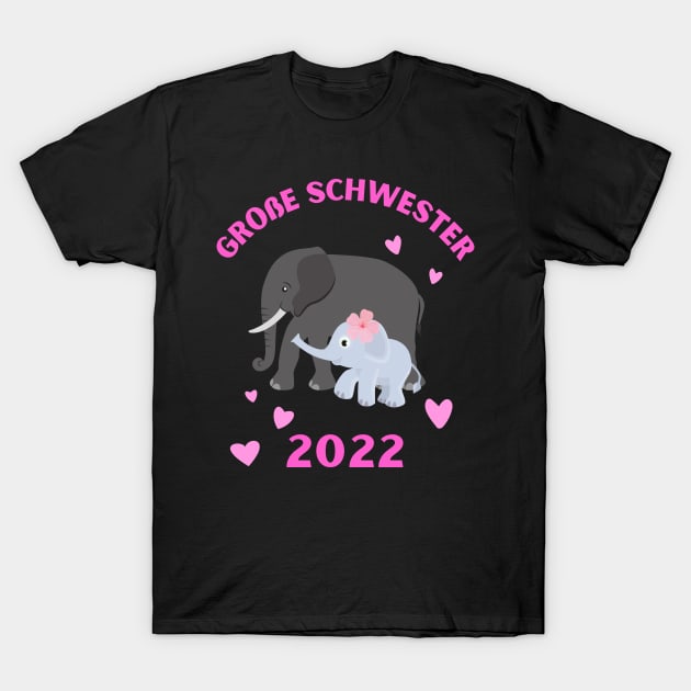 Große Schwester 2022 Geschwister Mädchen T-Shirt by Foxxy Merch